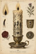 Black Flame Candle — Specimen Art Print