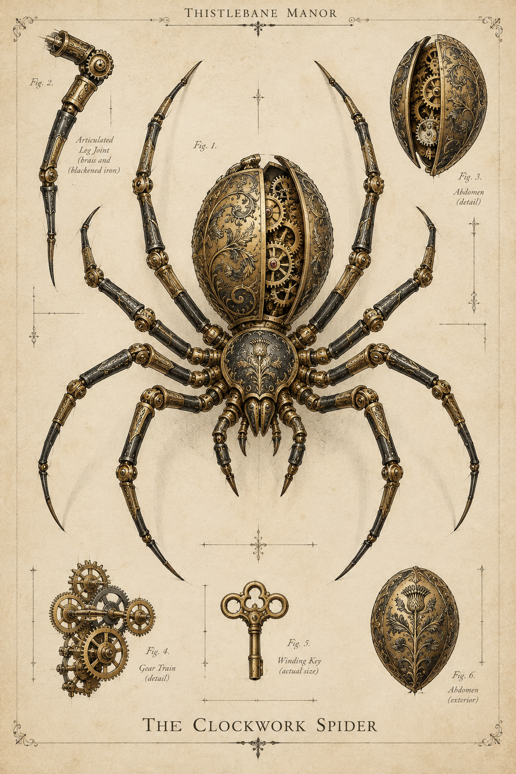 Clockwork Spider — Specimen Art Print