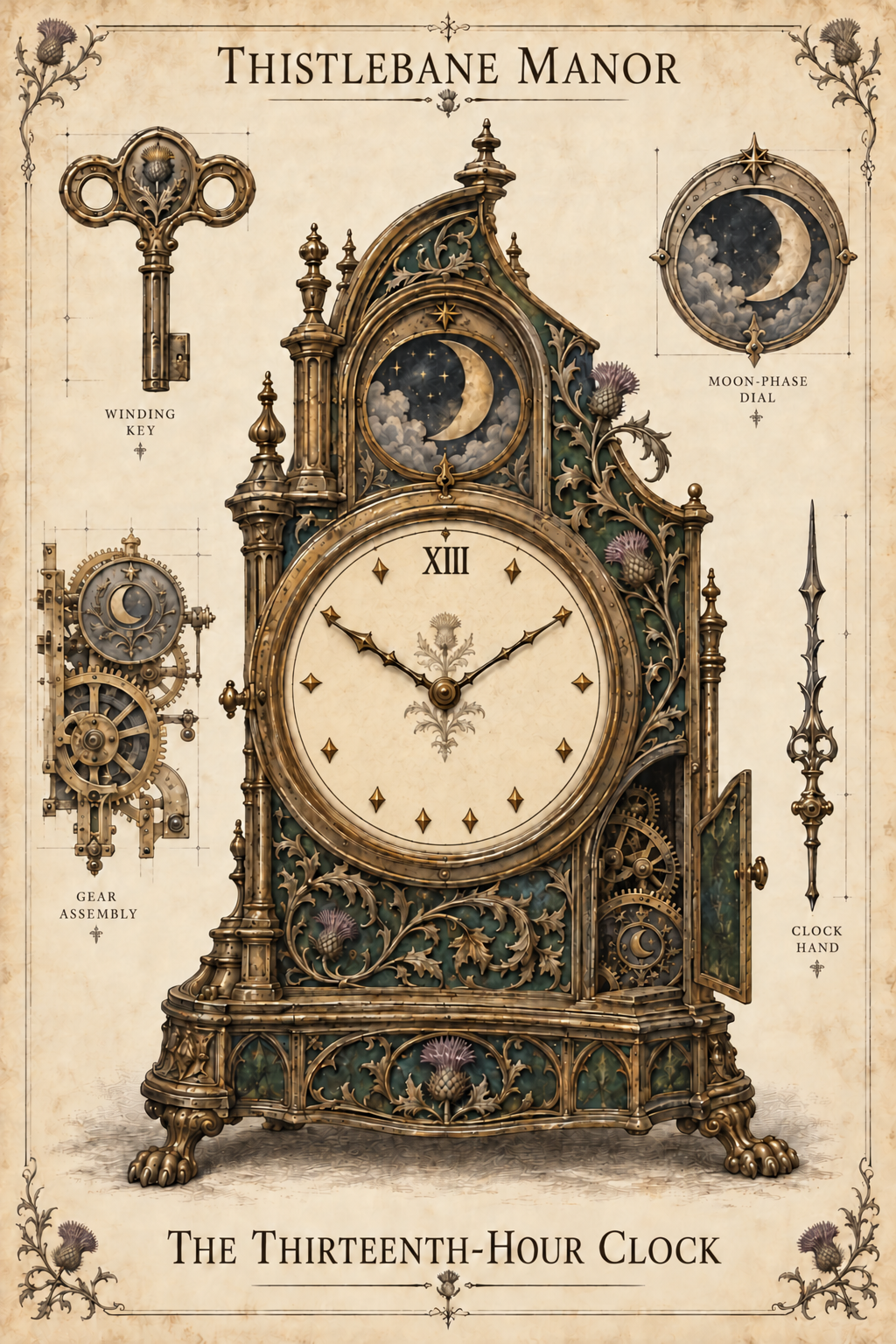 Enchanted Clock — Specimen Art Print