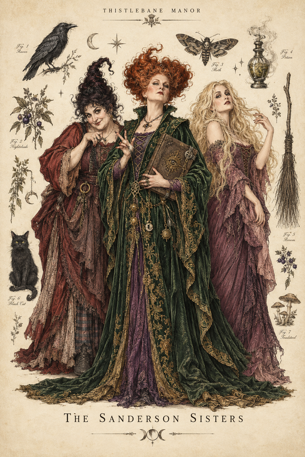 The Sanderson Sisters — Specimen Art Print