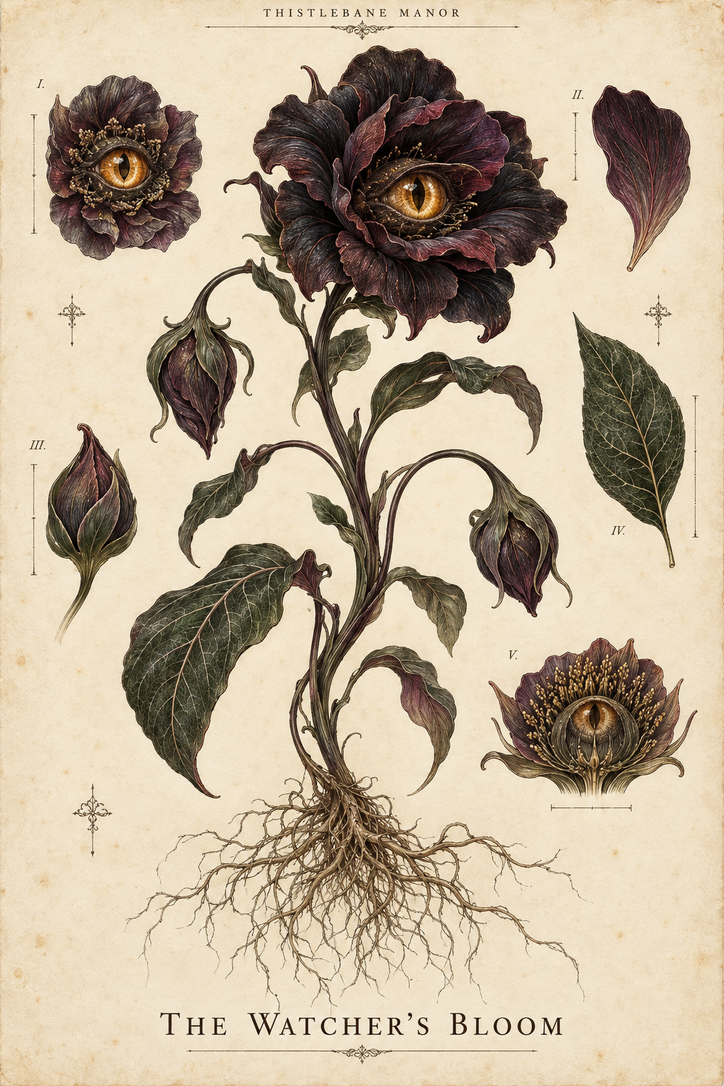 Watcher’s Bloom — Botanical Specimen Art Print