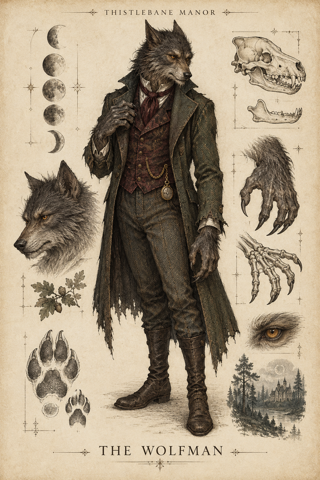 The Wolfman — Specimen Art Print